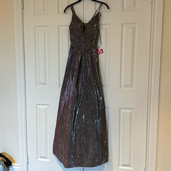Vintage style Crystal Doll Sequin glitter maxi prom cocktail  Dress Ruff Sz 4 - Picture 1 of 15
